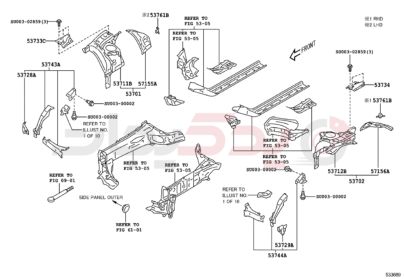 FRONT FENDER APRON & DASH PANEL 4