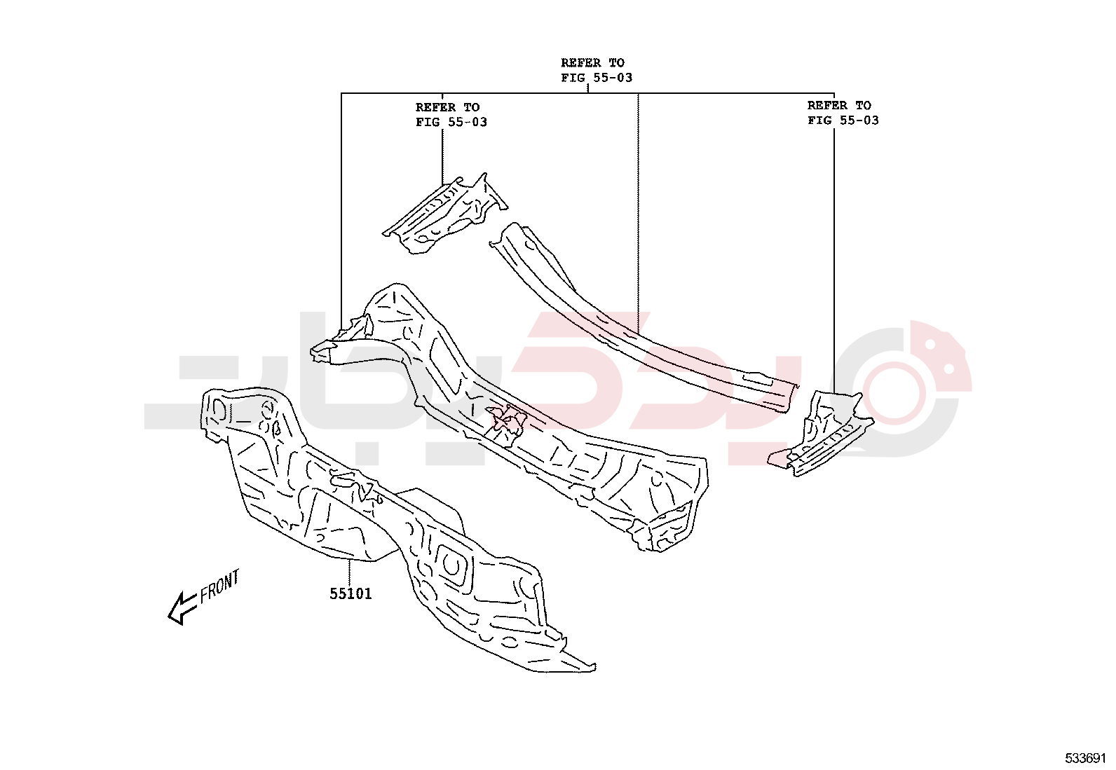 FRONT FENDER APRON & DASH PANEL 5