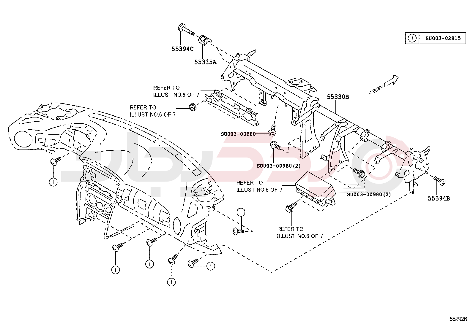 INSTRUMENT PANEL & GLOVE COMPARTMENT 4