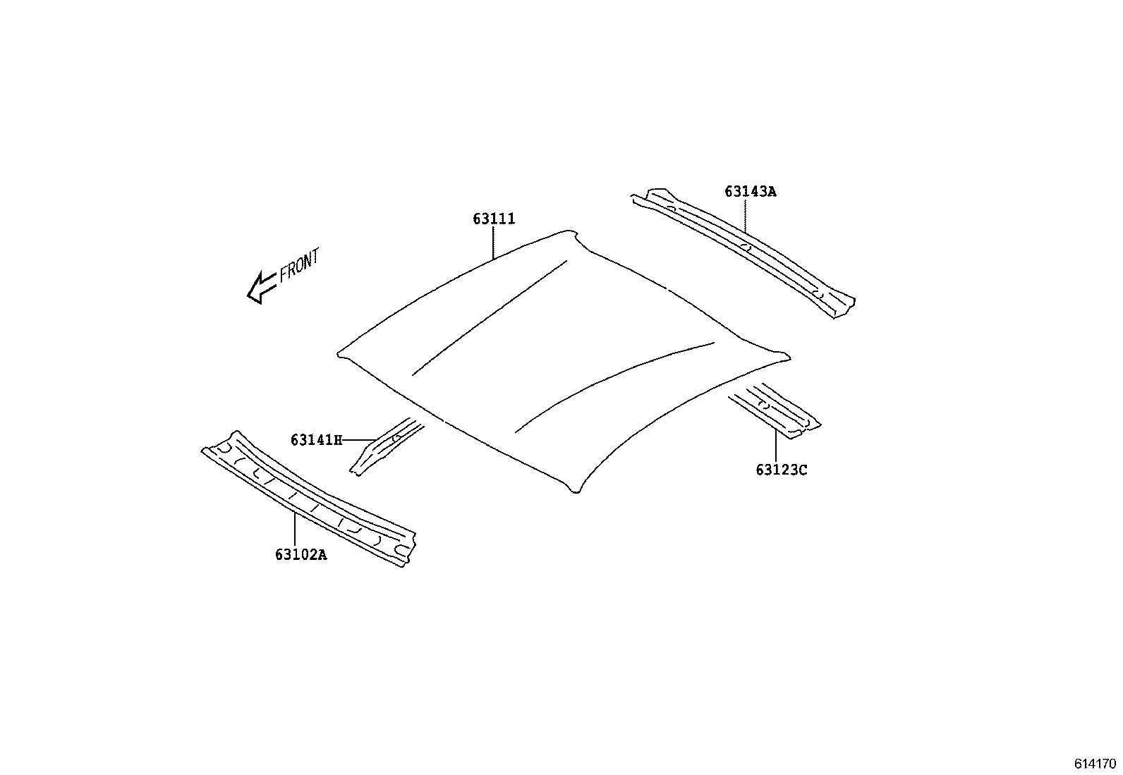 ROOF PANEL & BACK WINDOW GLASS 1