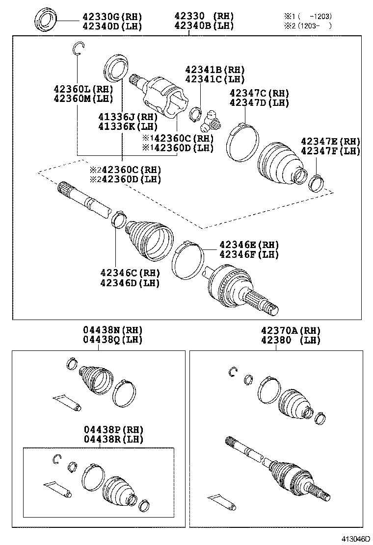 REAR AXLE SHAFT & HUB 1