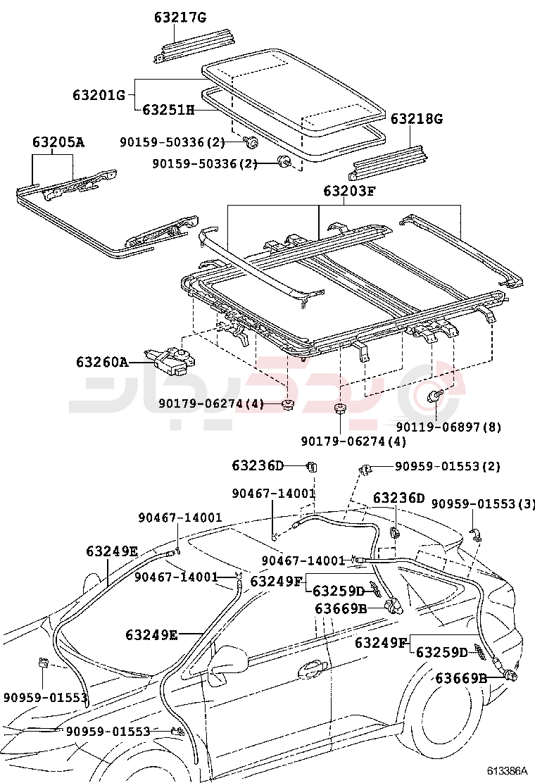 ROOF PANEL & BACK WINDOW GLASS 3