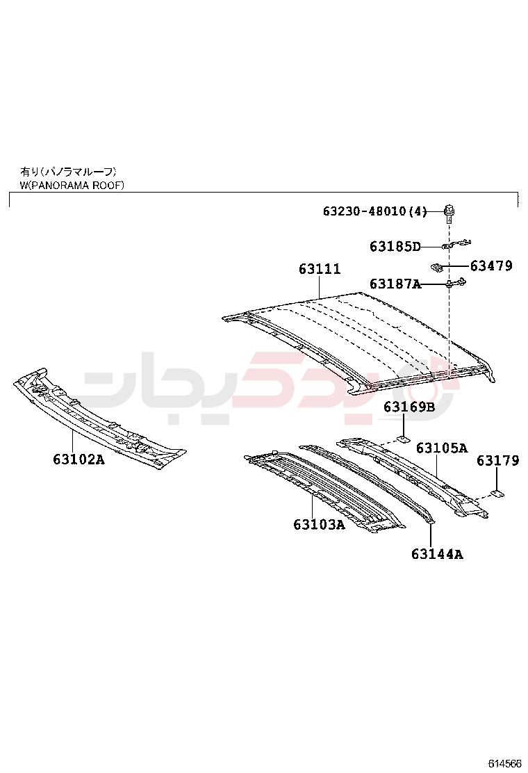 ROOF PANEL & BACK WINDOW GLASS 2