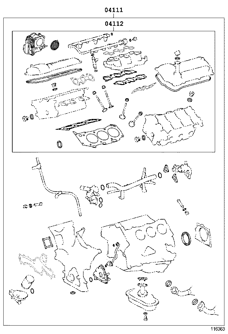 ENGINE OVERHAUL GASKET KIT 1