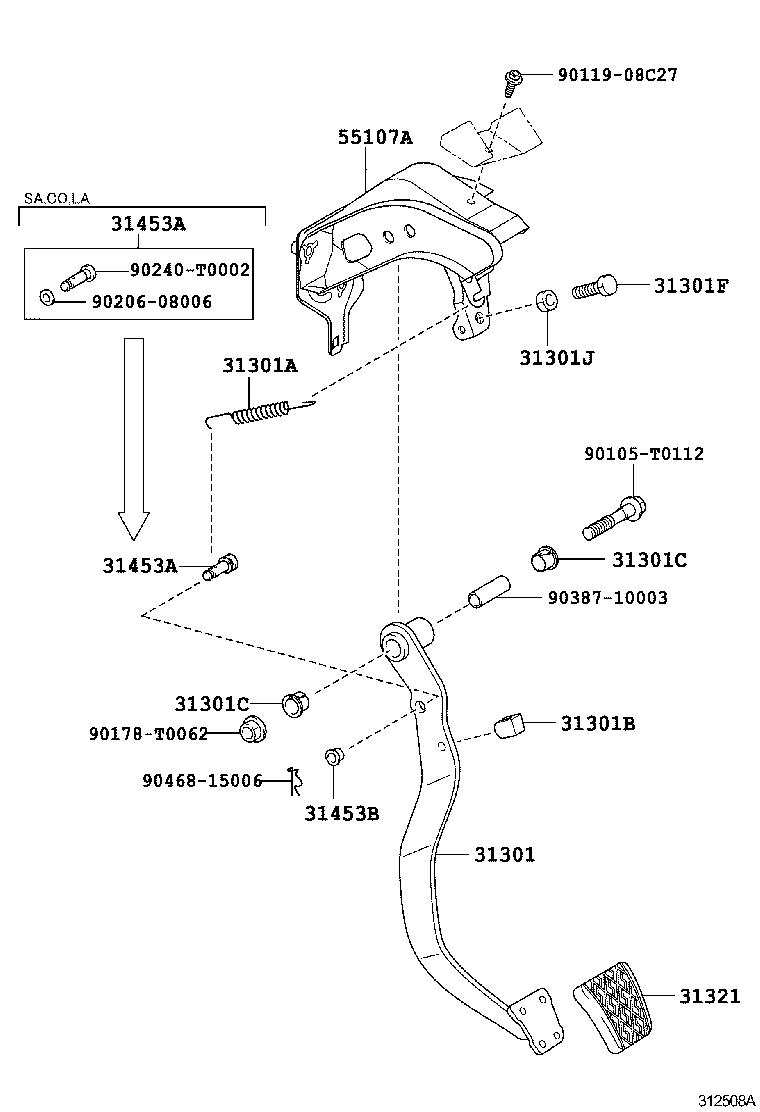 CLUTCH PEDAL & FLEXIBLE HOSE 1