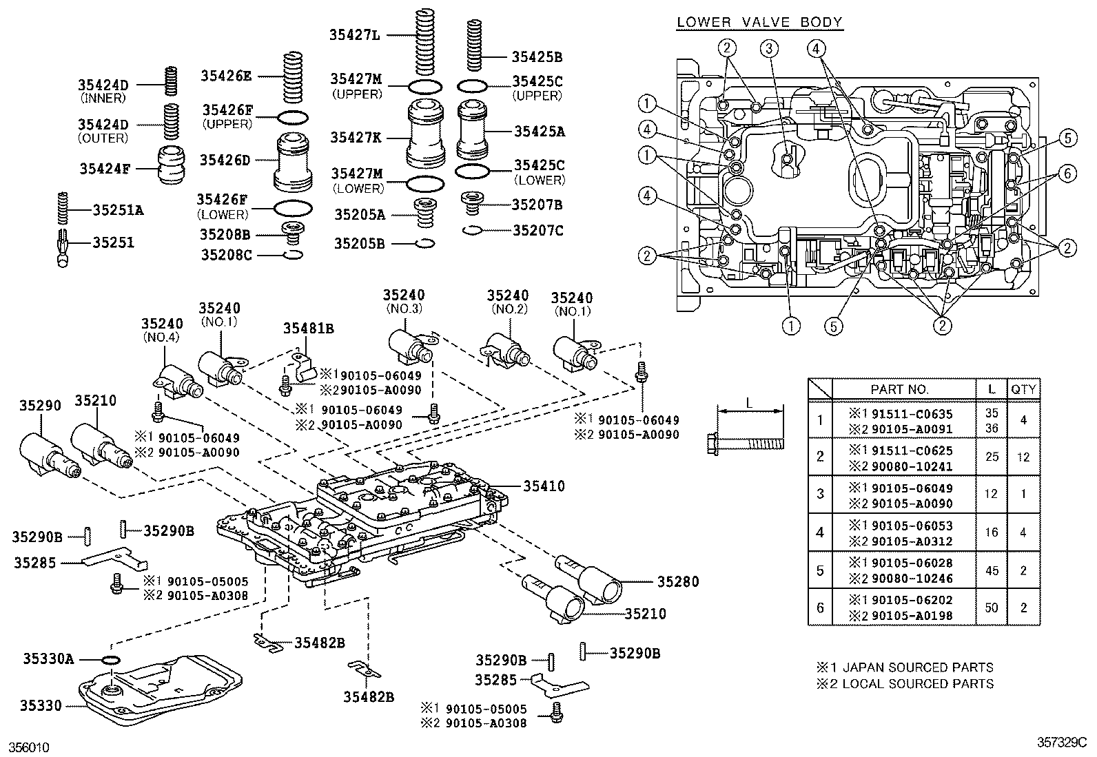 VALVE BODY & OIL STRAINER (ATM) 1