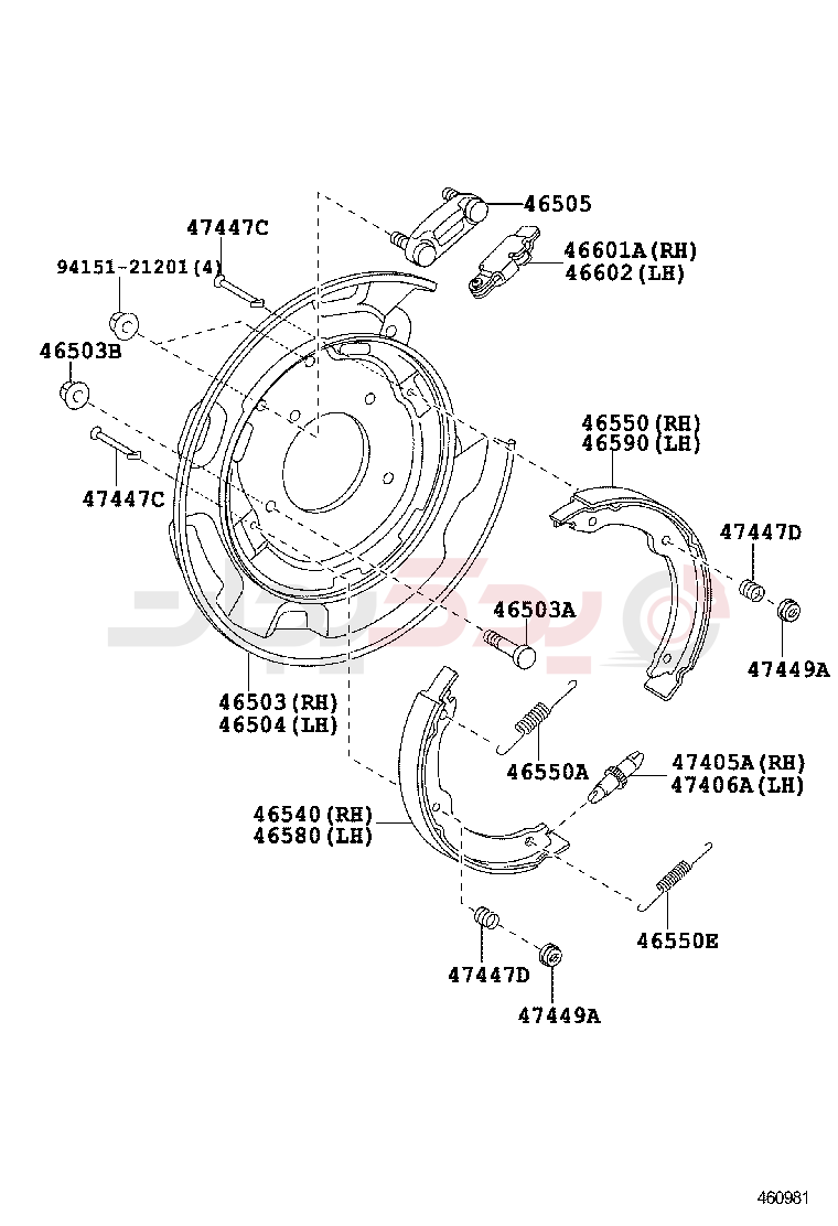 PARKING BRAKE & CABLE 2