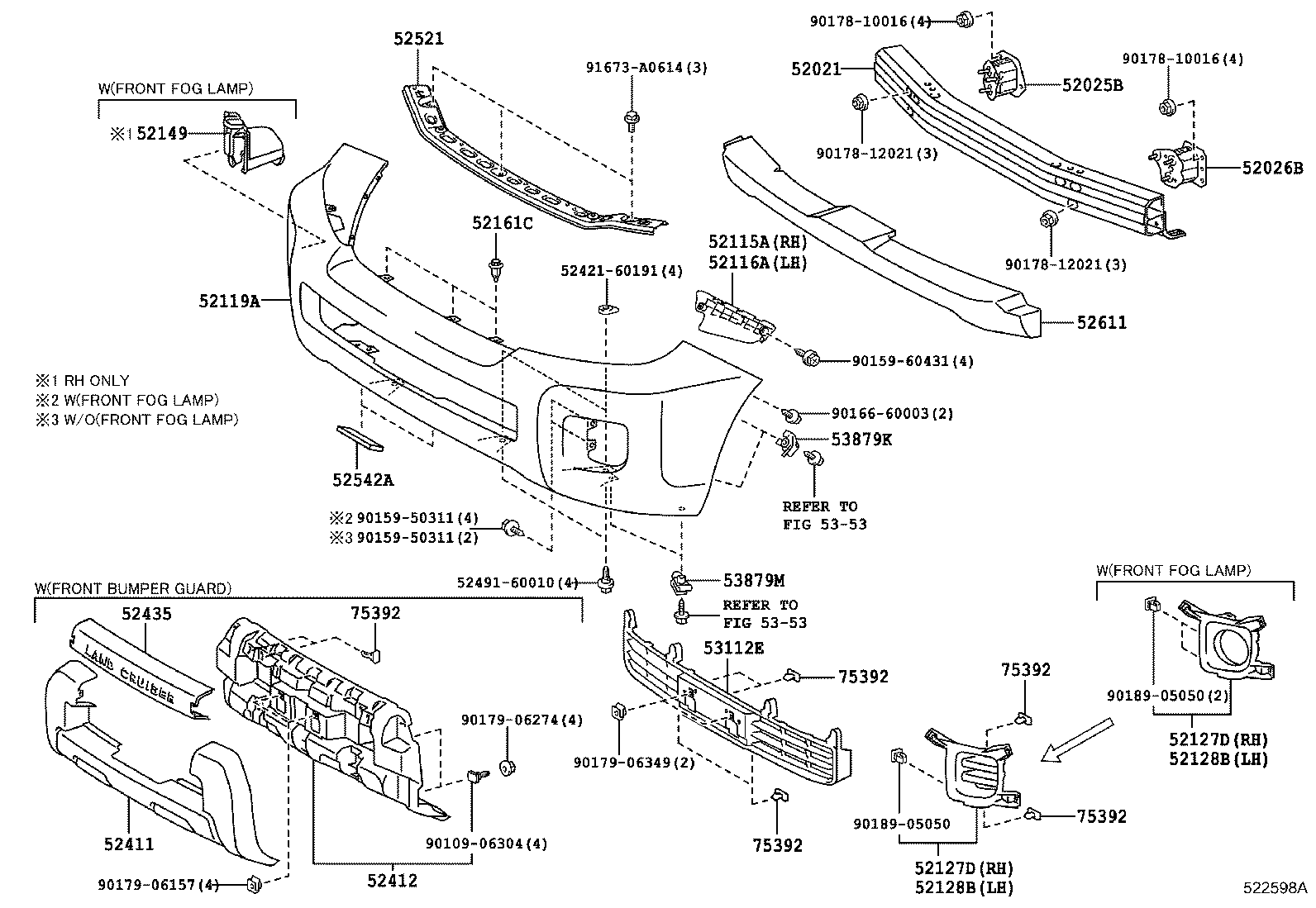 FRONT BUMPER & BUMPER STAY 1