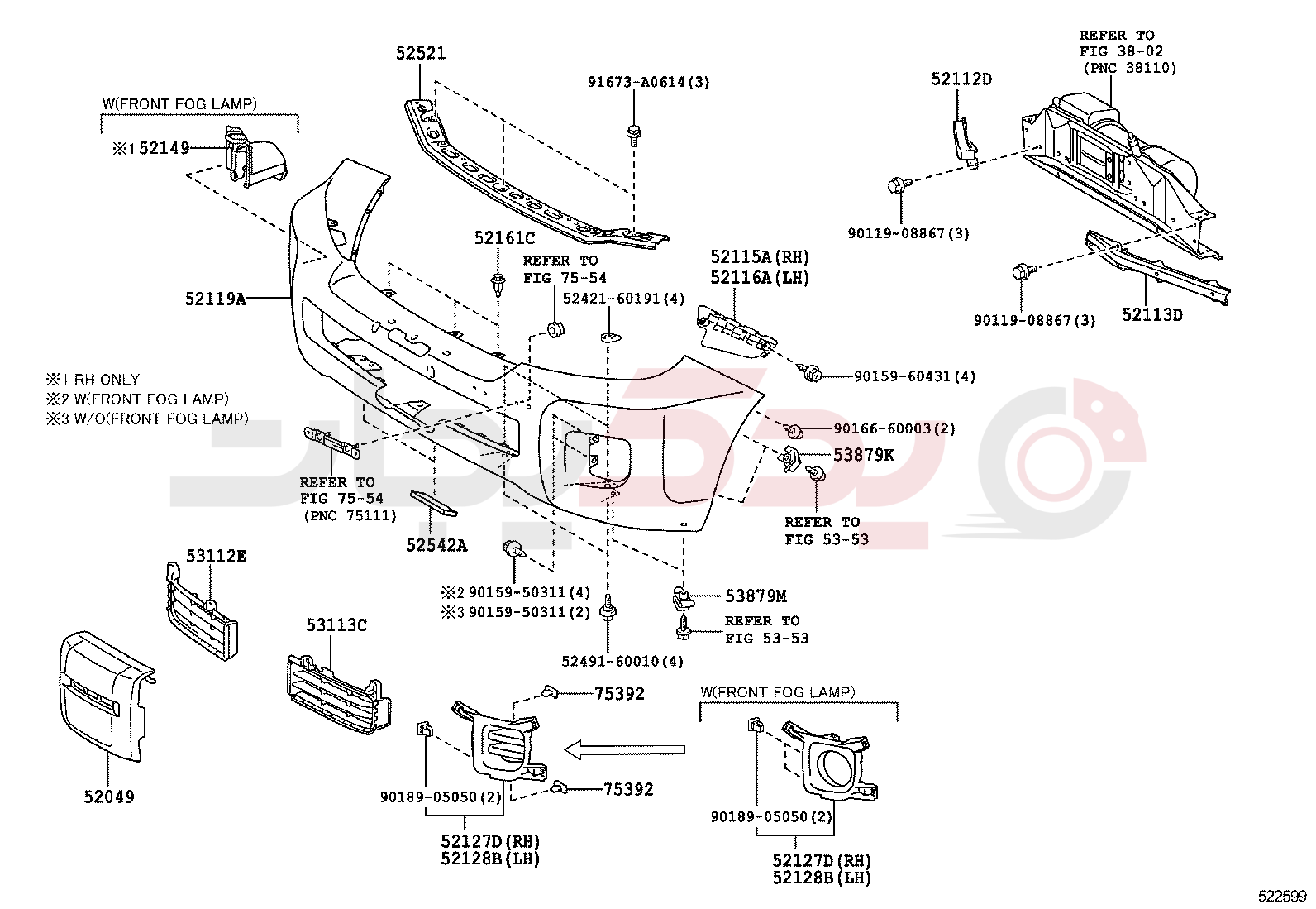 FRONT BUMPER & BUMPER STAY 2