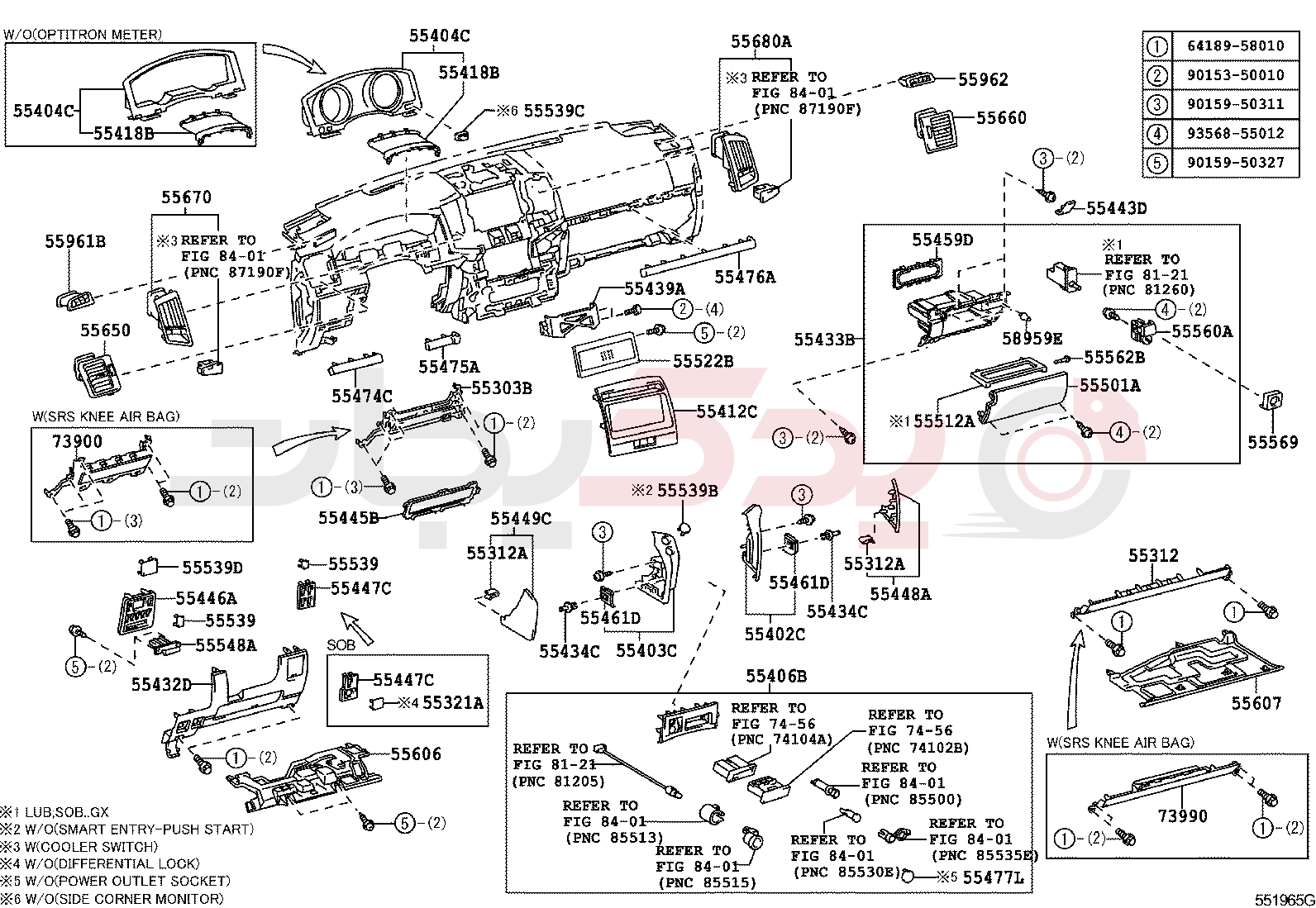 INSTRUMENT PANEL & GLOVE COMPARTMENT 2