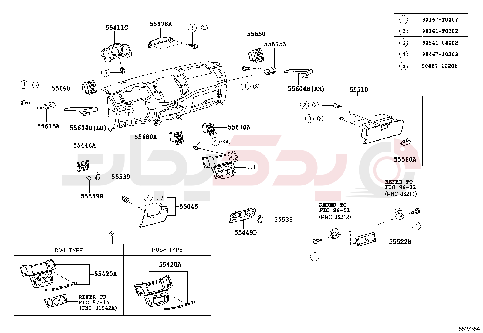 INSTRUMENT PANEL & GLOVE COMPARTMENT 2