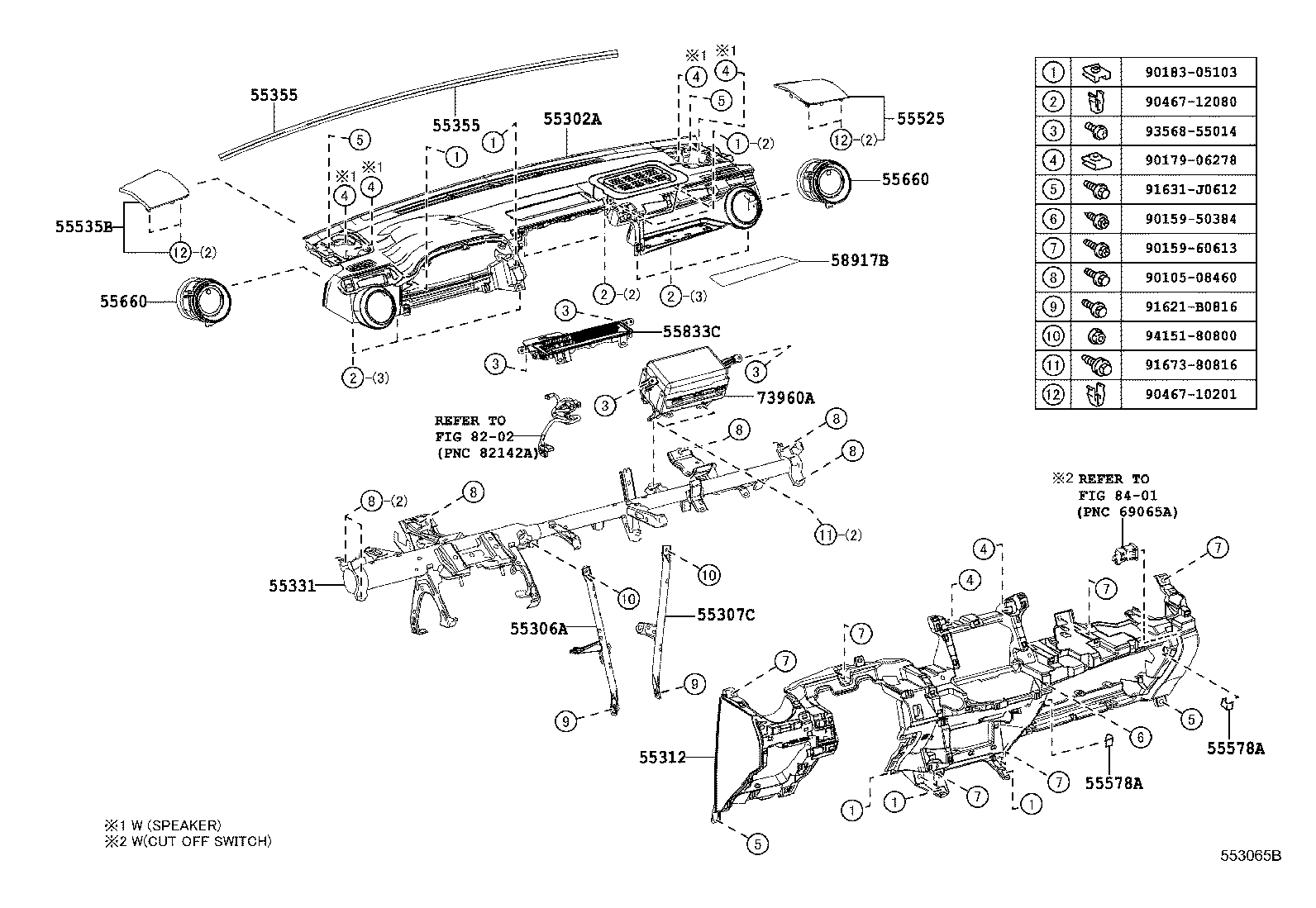 INSTRUMENT PANEL & GLOVE COMPARTMENT 1