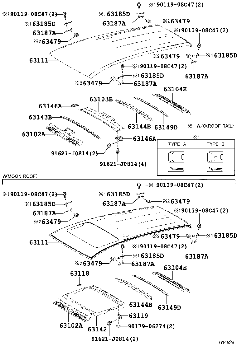 ROOF PANEL & BACK PANEL 1