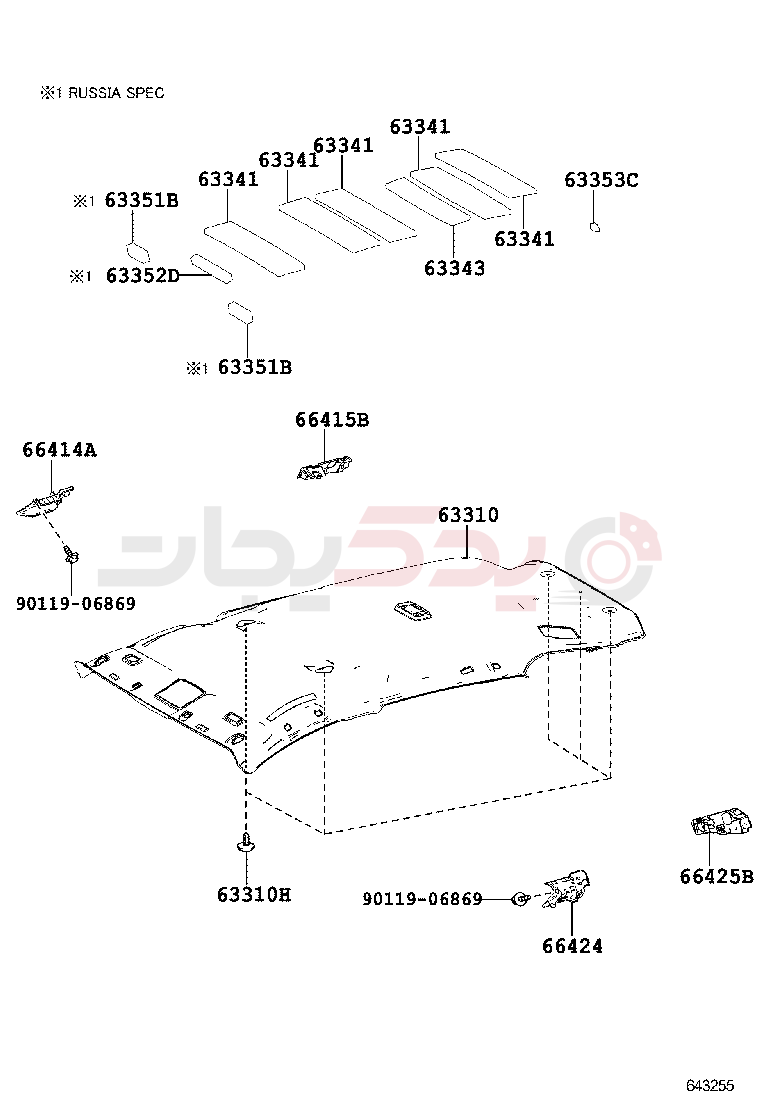 ROOF HEADLINING & SILENCER PAD 2