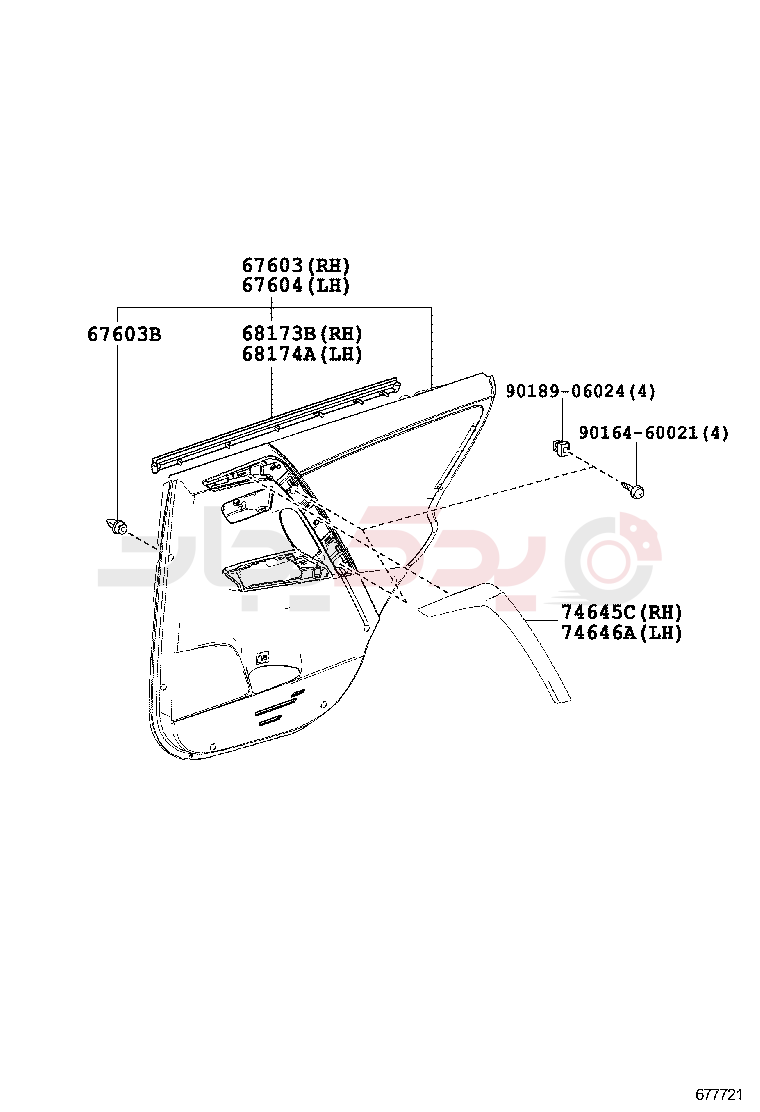 REAR DOOR PANEL & GLASS 2