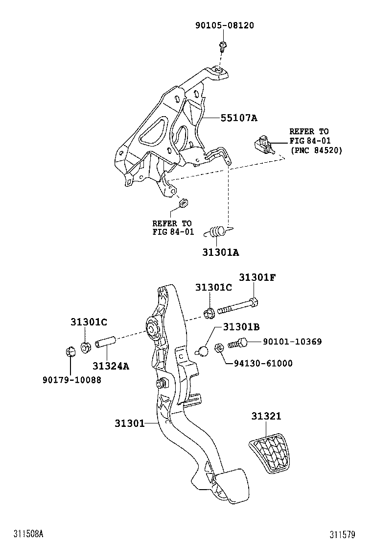 CLUTCH PEDAL & FLEXIBLE HOSE 1