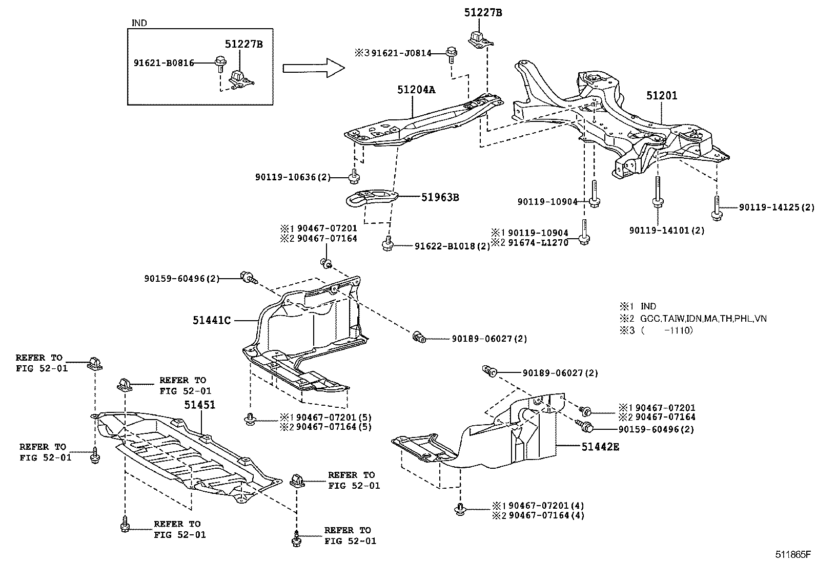 SUSPENSION CROSSMEMBER & UNDER COVER 1