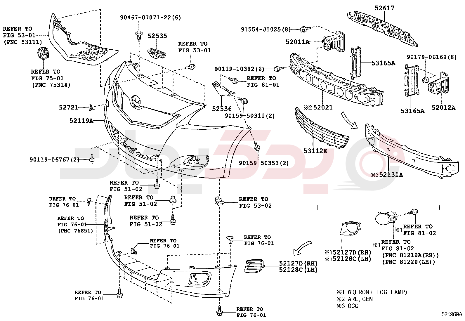 FRONT BUMPER & BUMPER STAY 2