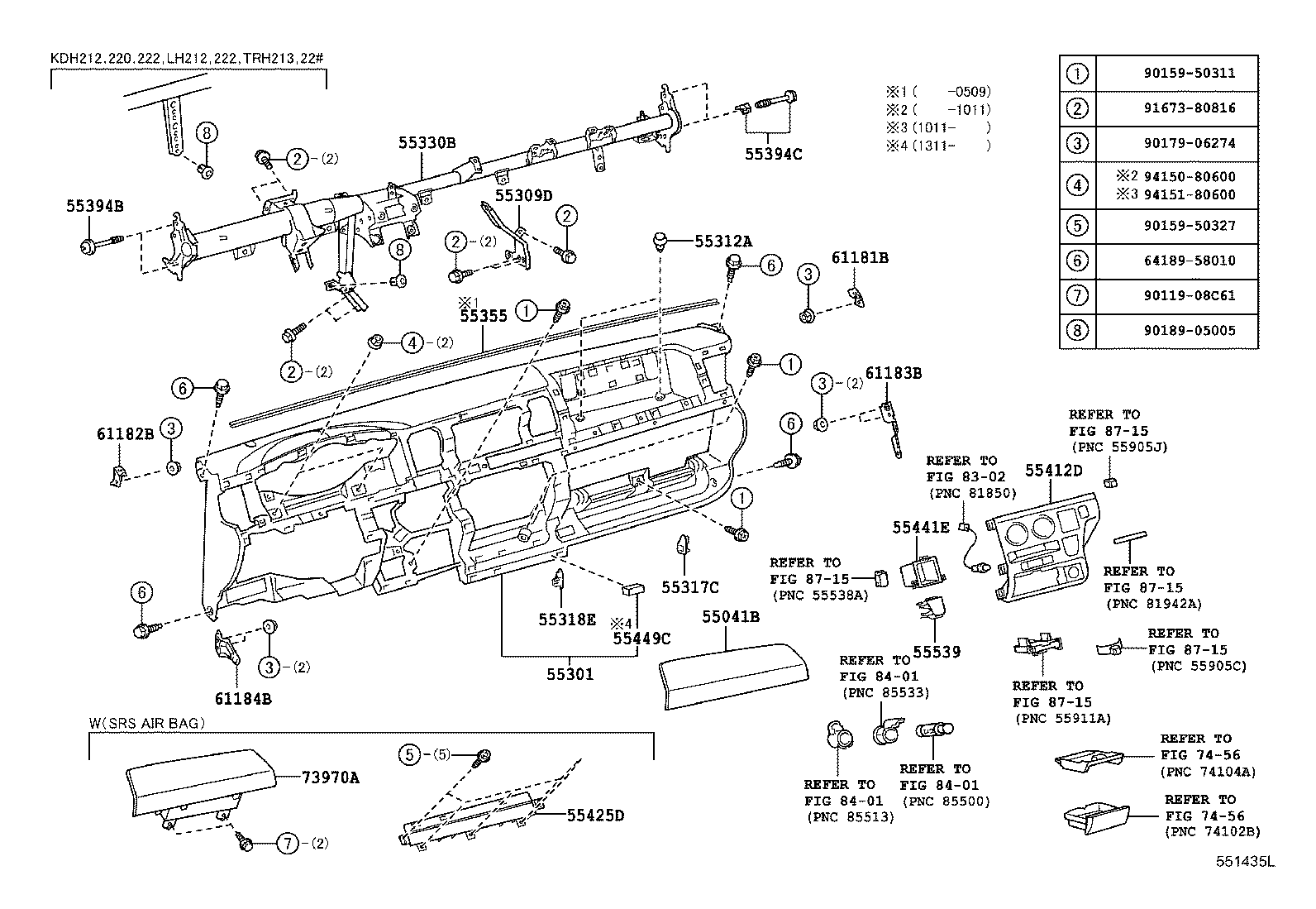 INSTRUMENT PANEL & GLOVE COMPARTMENT 1