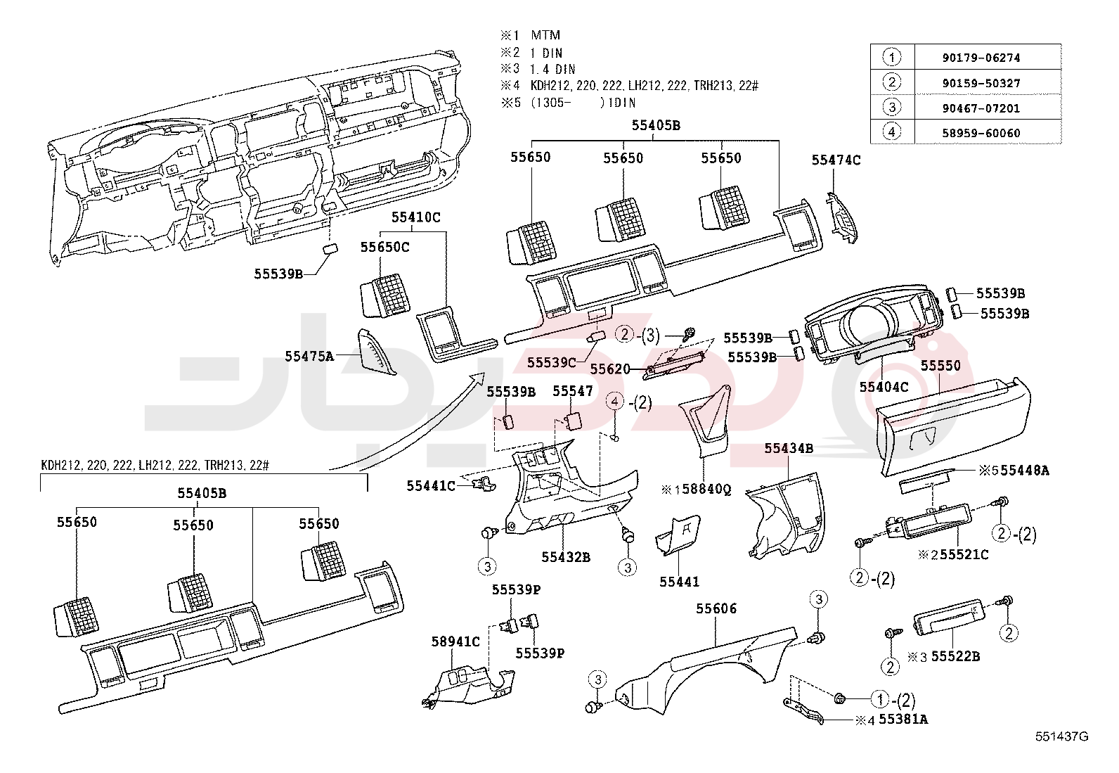 INSTRUMENT PANEL & GLOVE COMPARTMENT 2