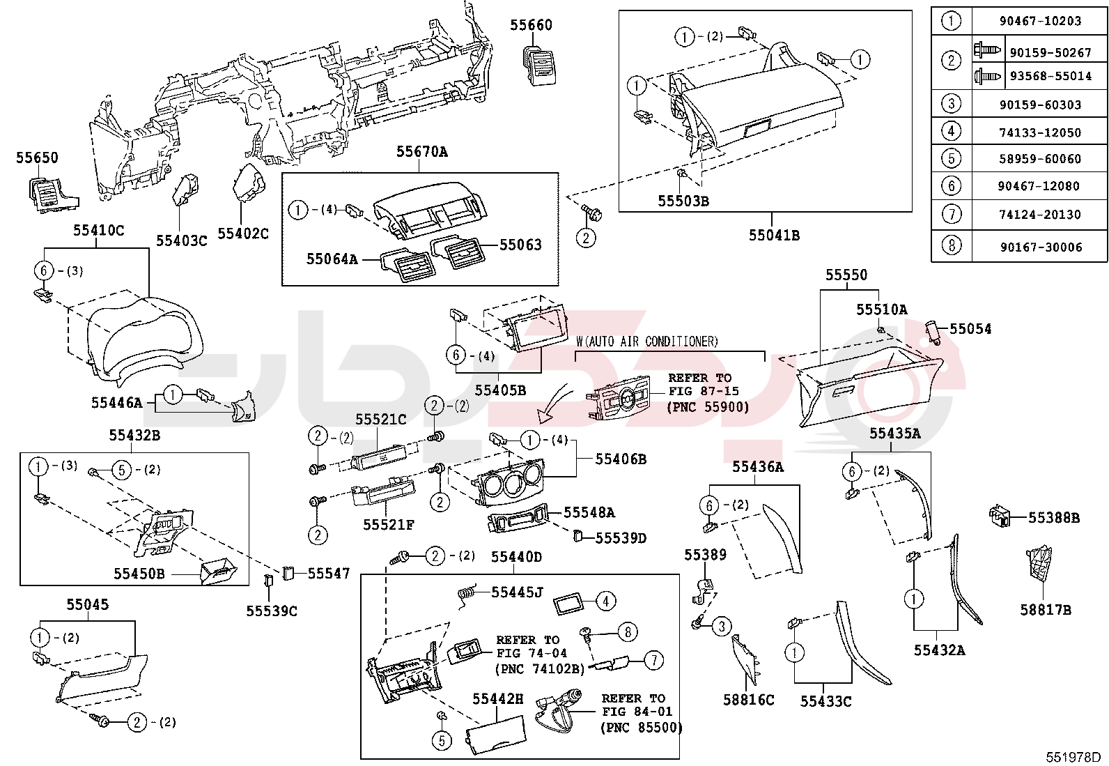 INSTRUMENT PANEL & GLOVE COMPARTMENT 2