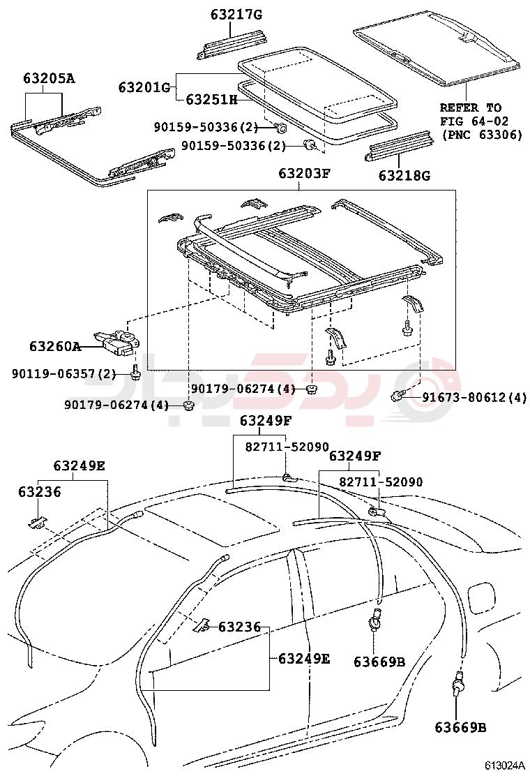 ROOF PANEL & BACK WINDOW GLASS 2