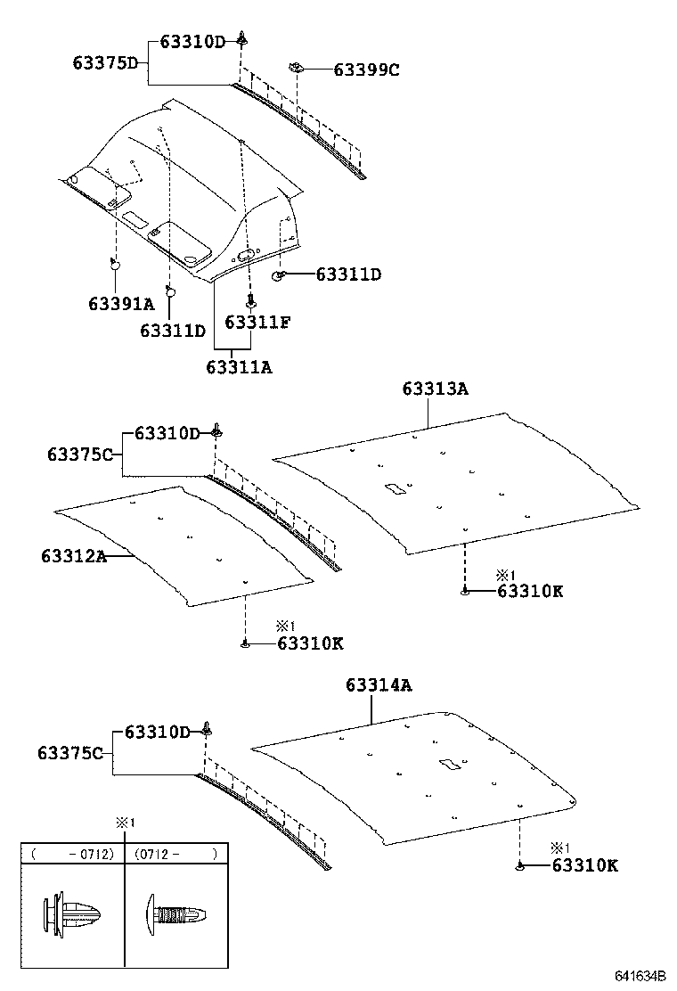 ROOF HEADLINING & SILENCER PAD 1