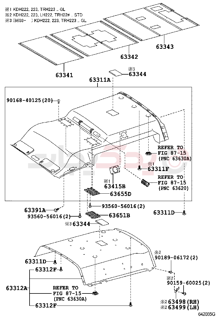 ROOF HEADLINING & SILENCER PAD 2