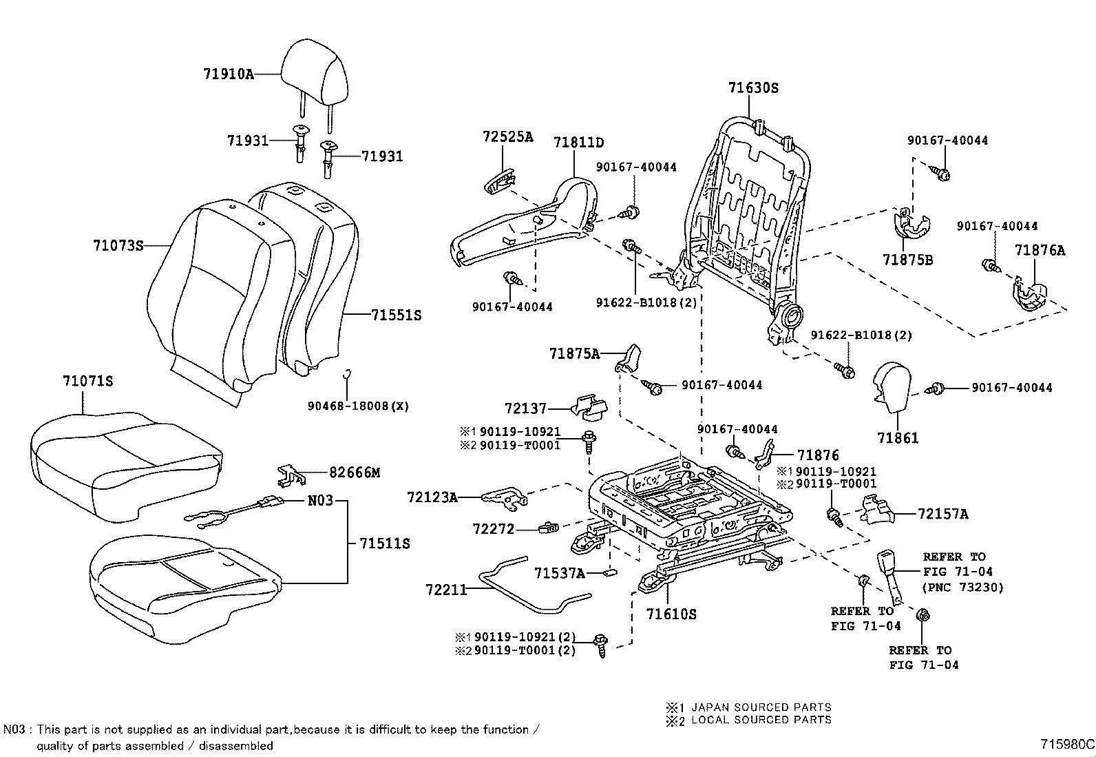 FRONT SEAT & SEAT TRACK 1