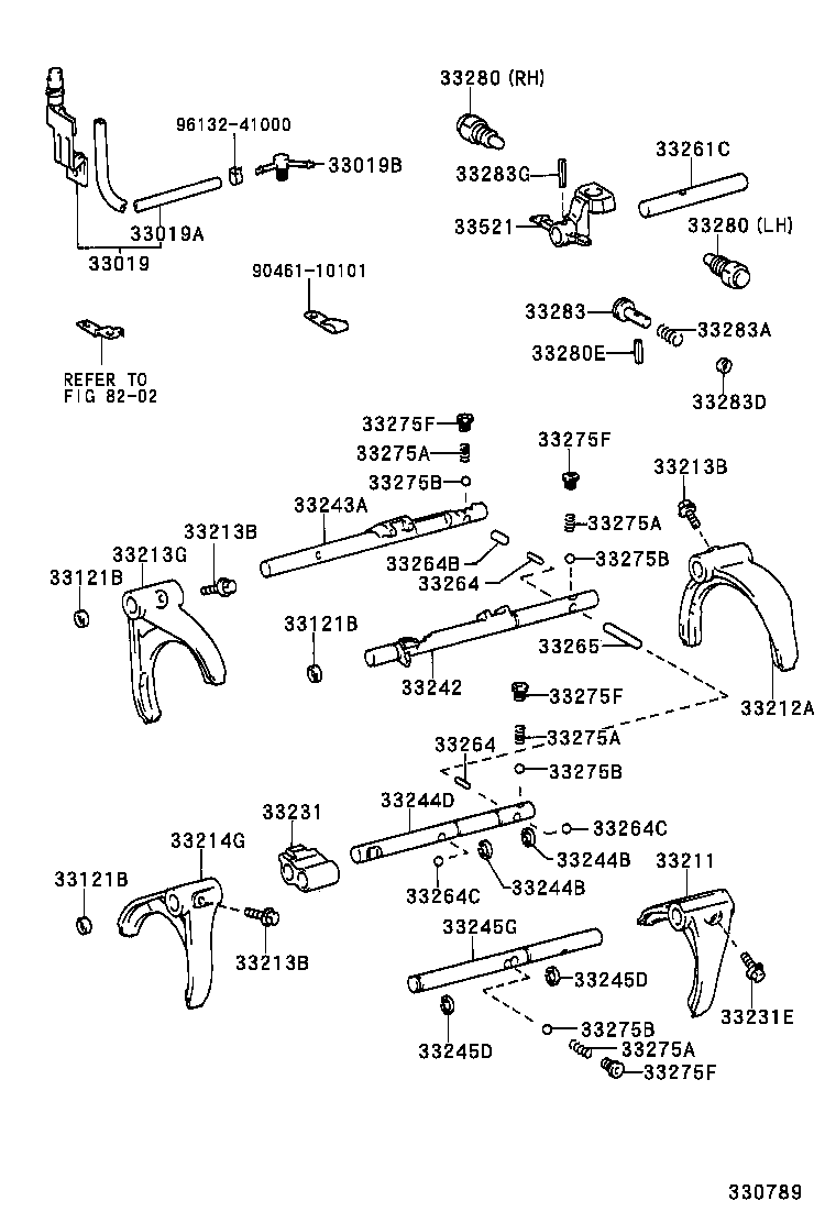 GEAR SHIFT FORK & LEVER SHAFT (MTM) 1