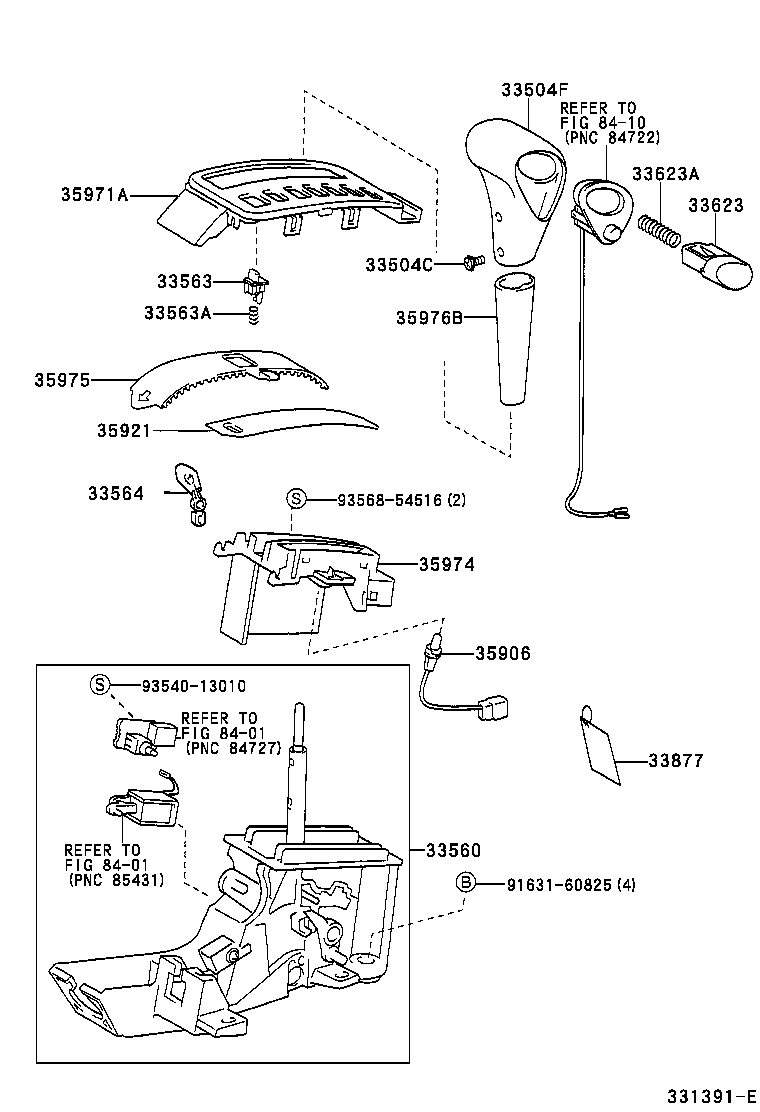 SHIFT LEVER & RETAINER 1