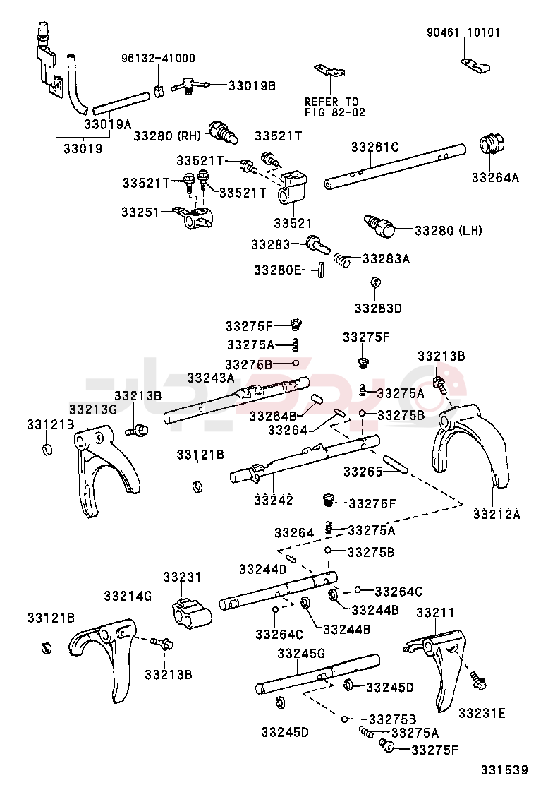 GEAR SHIFT FORK & LEVER SHAFT (MTM) 3