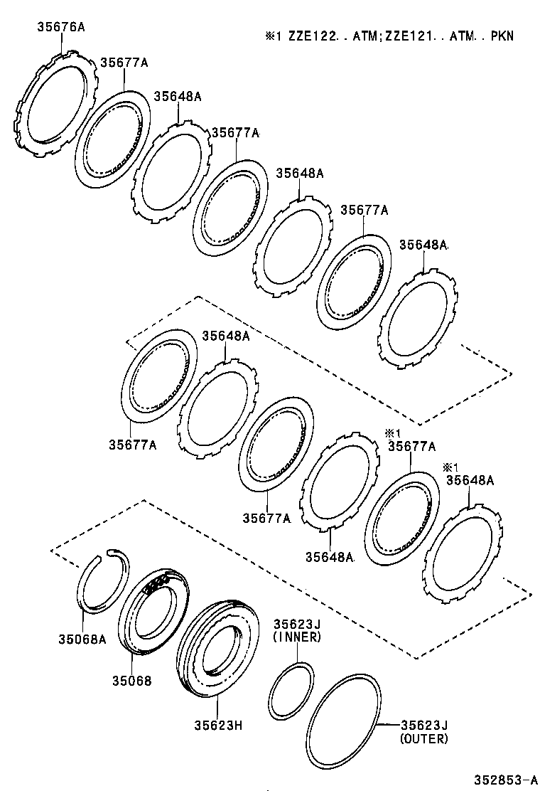 BRAKE NO.3, 1ST & REVERSE BRAKE (ATM) 1