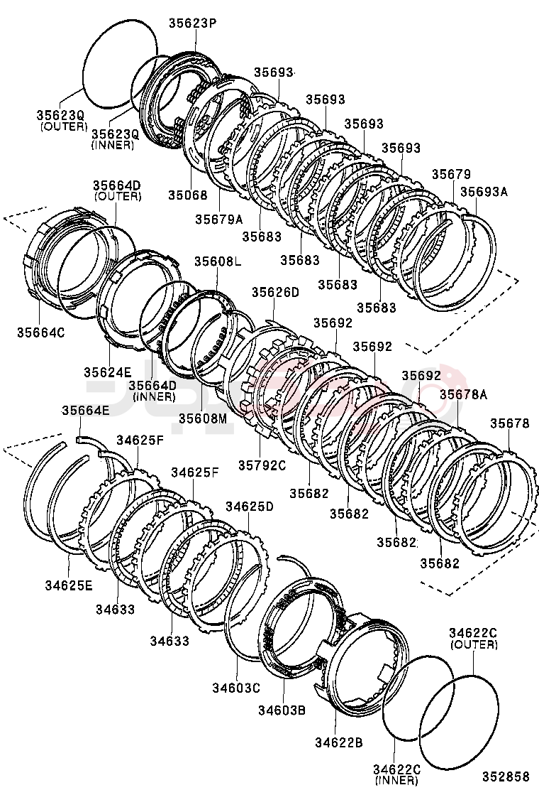 BRAKE NO.3, 1ST & REVERSE BRAKE (ATM) 3