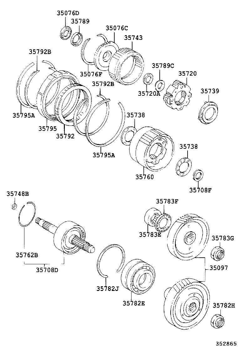 PLANETARY GEAR, REVERSE PISTON & COUNTER GEAR(ATM) 1