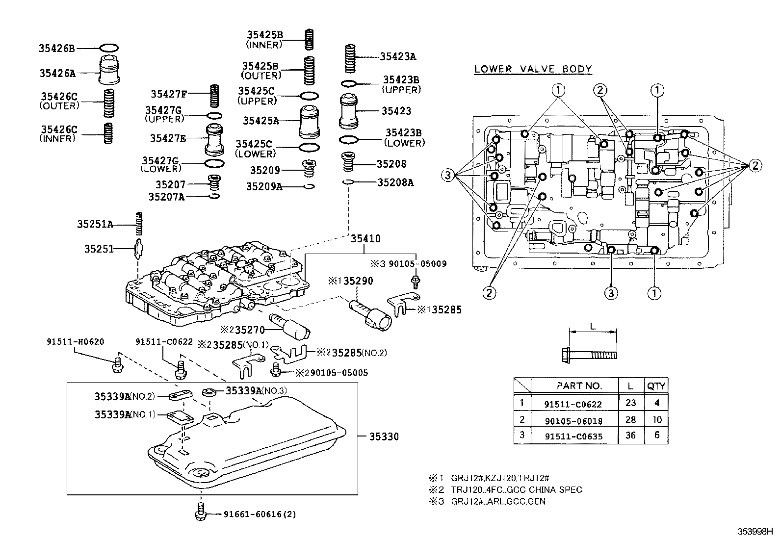 VALVE BODY & OIL STRAINER (ATM) 1