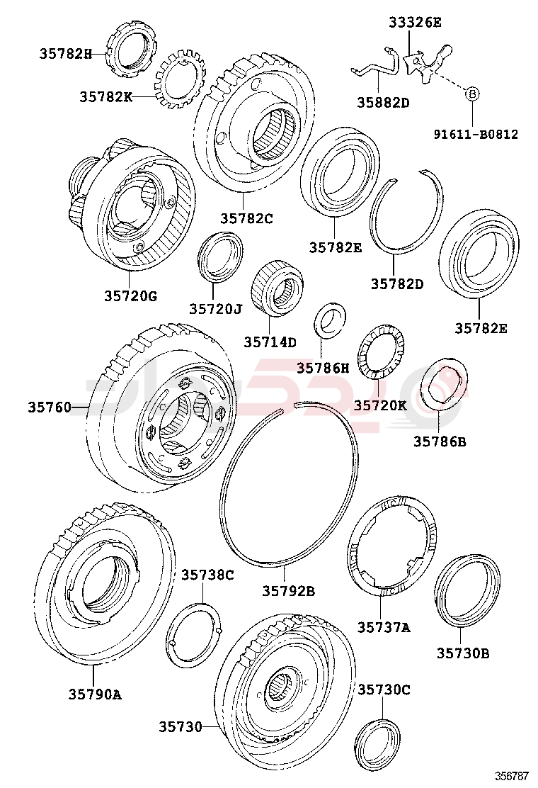 PLANETARY GEAR, REVERSE PISTON & COUNTER GEAR(ATM) 3