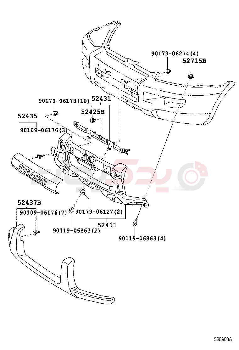 FRONT BUMPER & BUMPER STAY 2