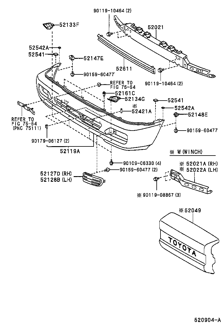 FRONT BUMPER & BUMPER STAY 1