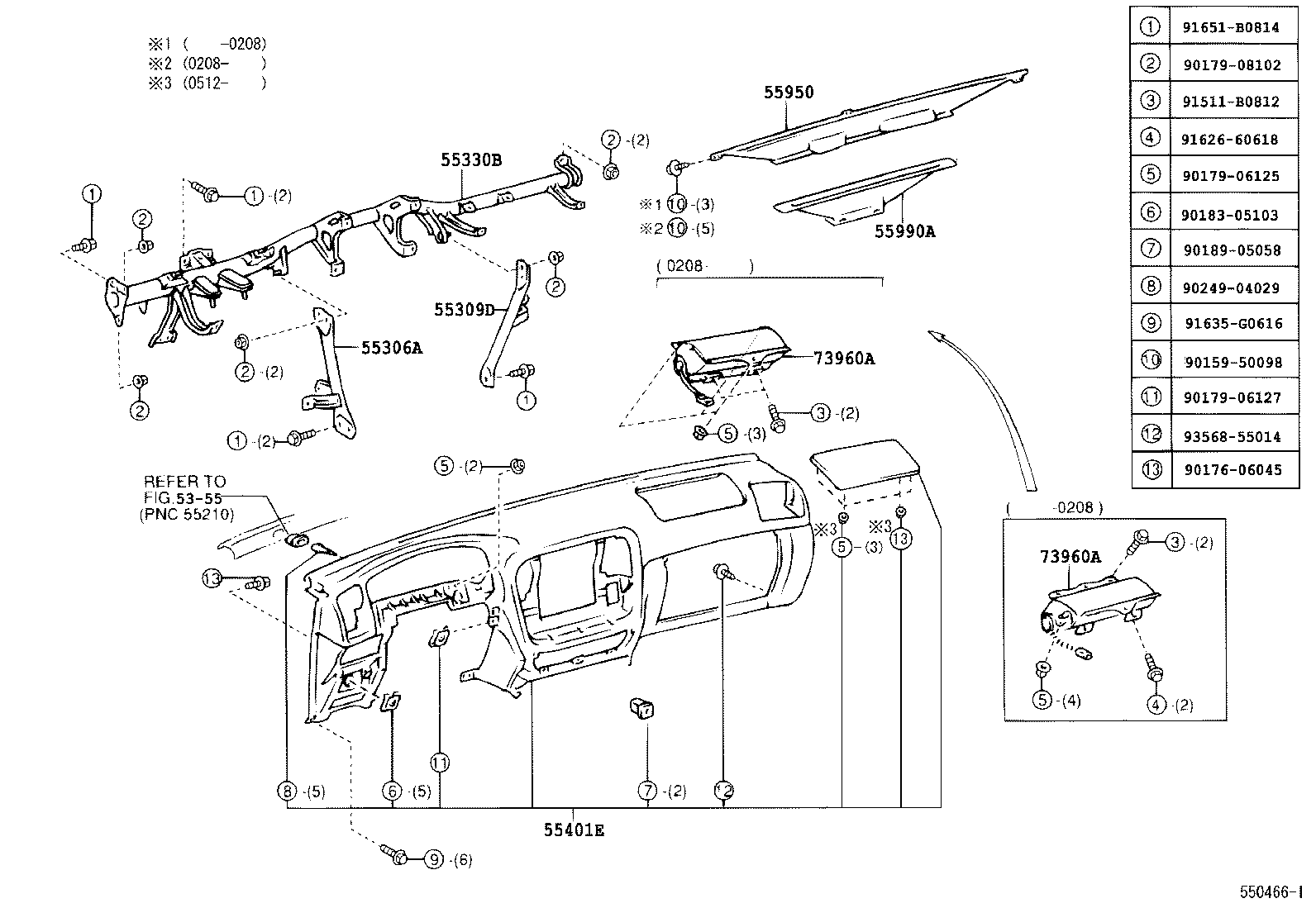 INSTRUMENT PANEL & GLOVE COMPARTMENT 1