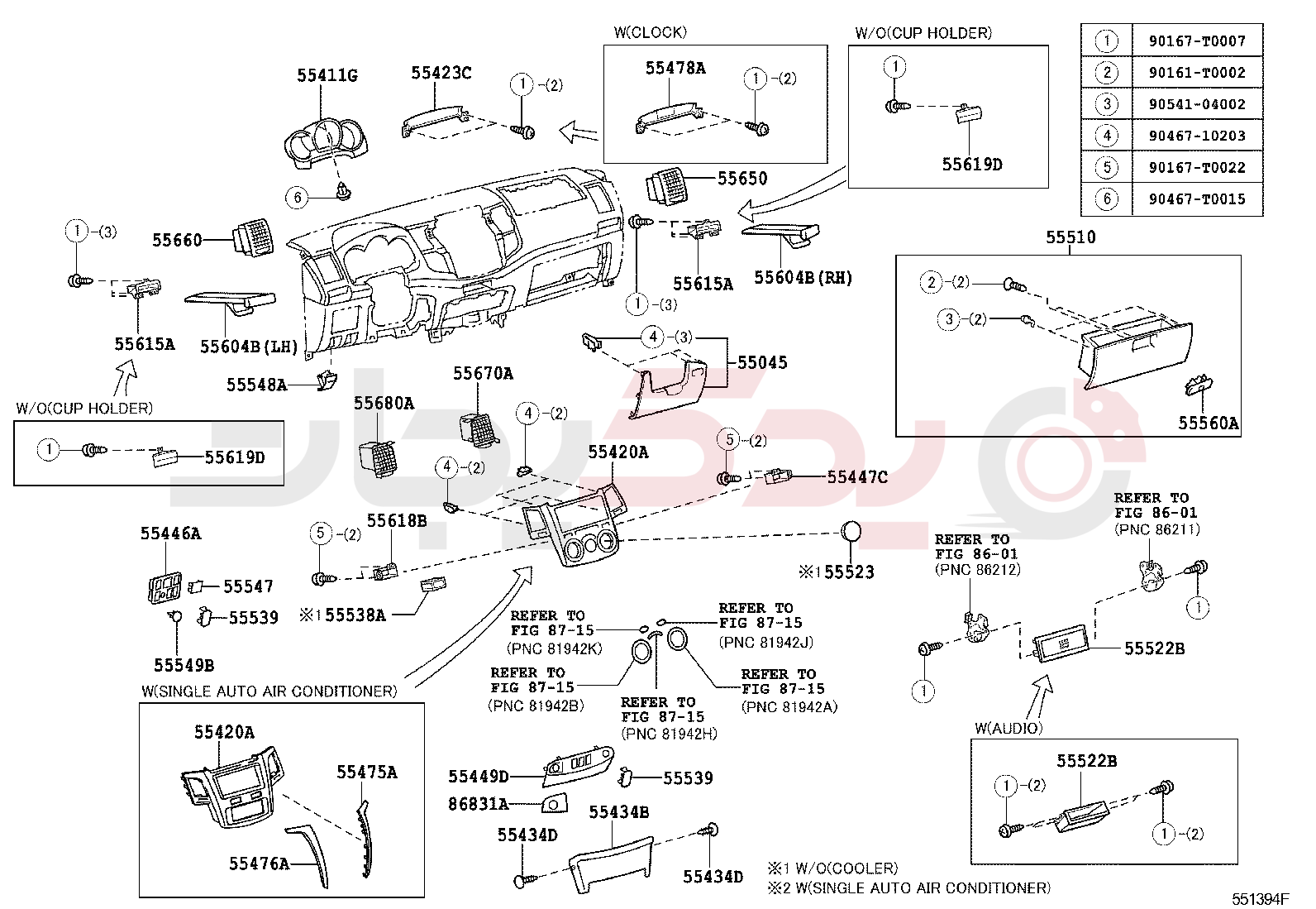 INSTRUMENT PANEL & GLOVE COMPARTMENT 2