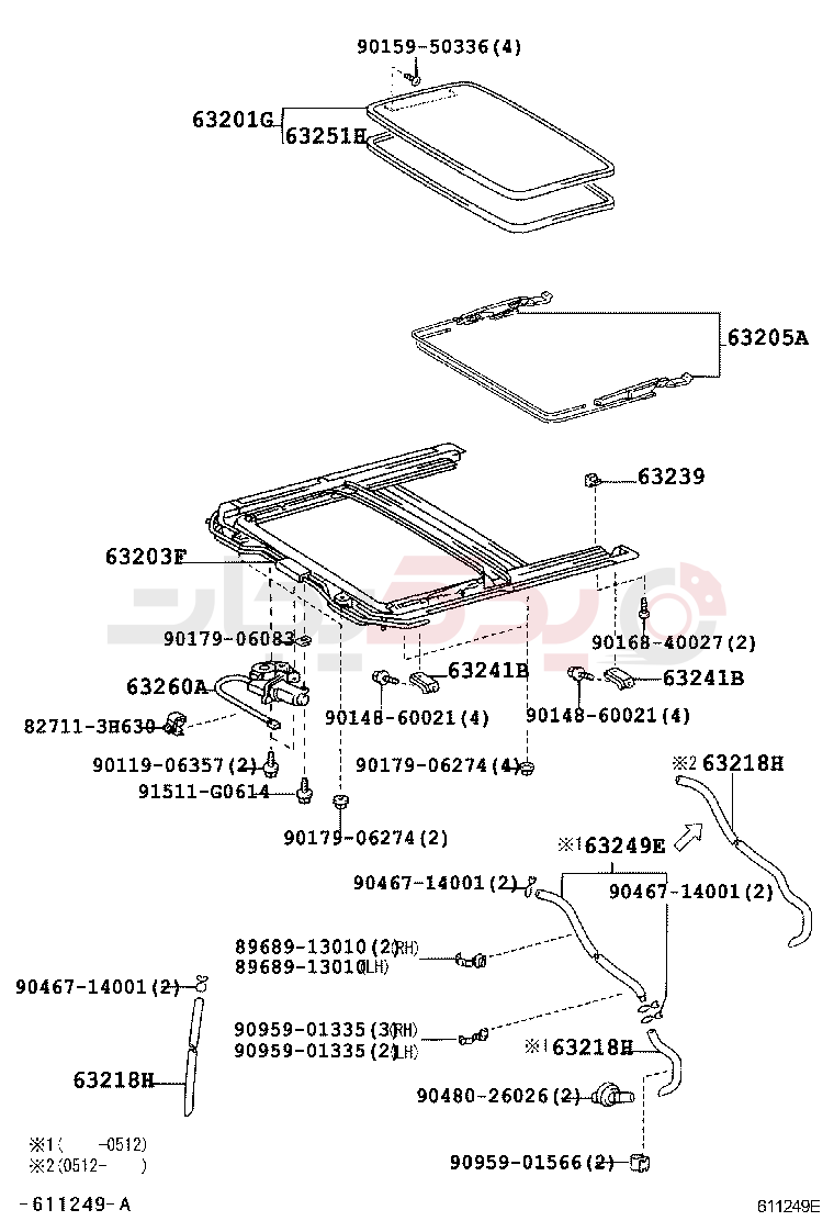 ROOF PANEL & BACK WINDOW GLASS 2