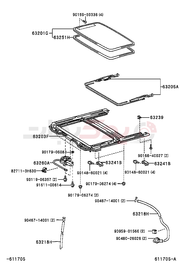 ROOF PANEL & BACK WINDOW GLASS 2