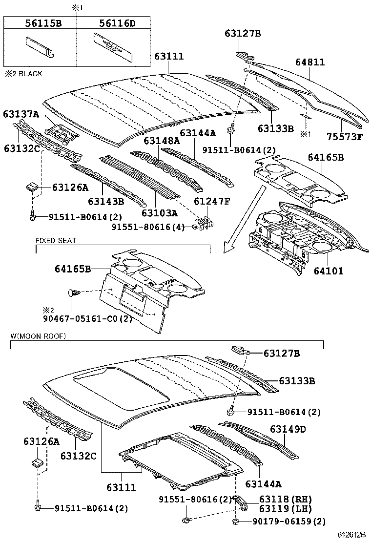 ROOF PANEL & BACK WINDOW GLASS 1