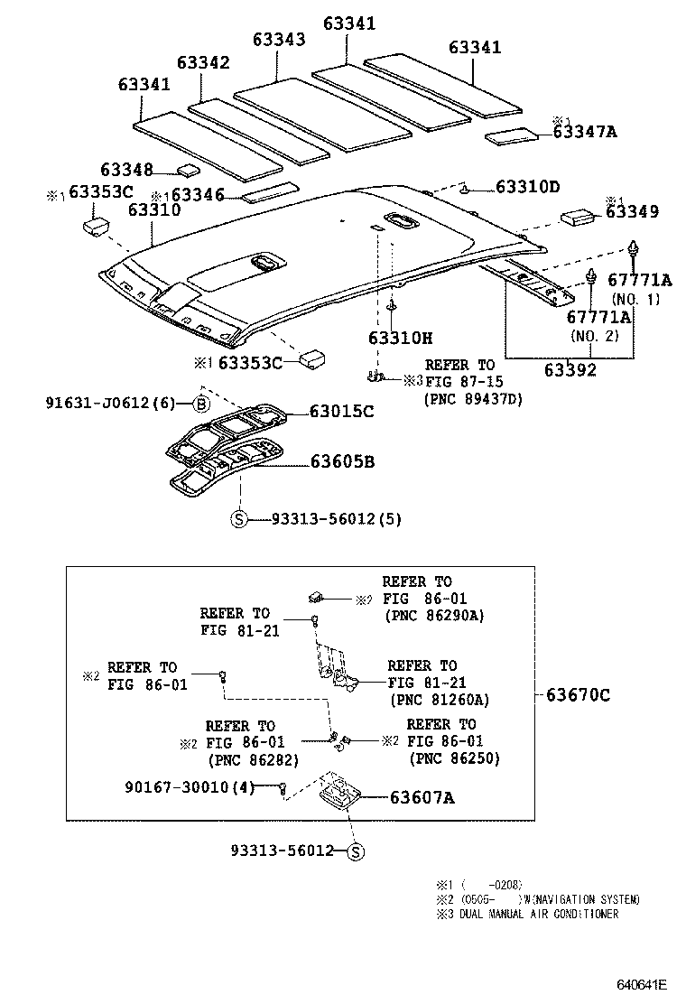 ROOF HEADLINING & SILENCER PAD 1