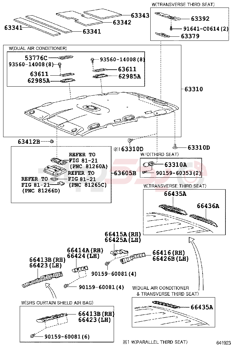 ROOF HEADLINING & SILENCER PAD 1