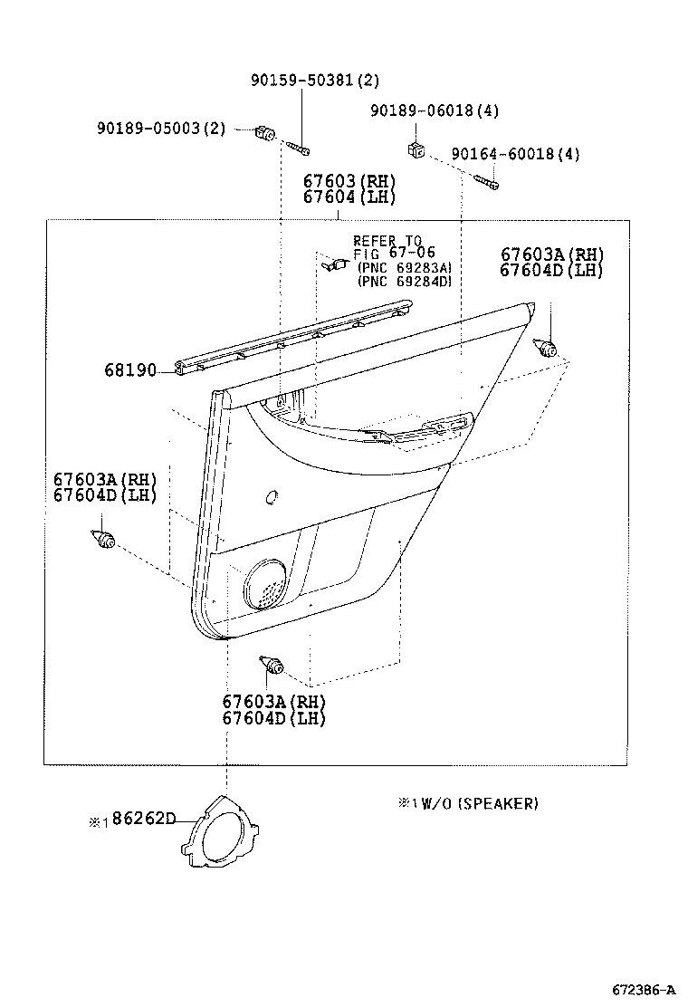 REAR DOOR PANEL & GLASS 1