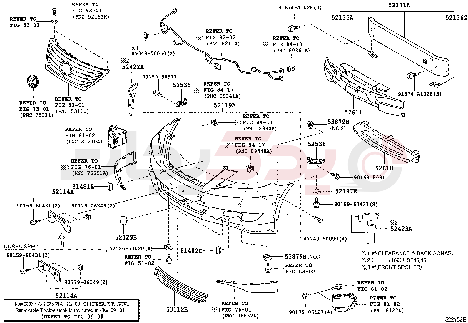 FRONT BUMPER & BUMPER STAY 2