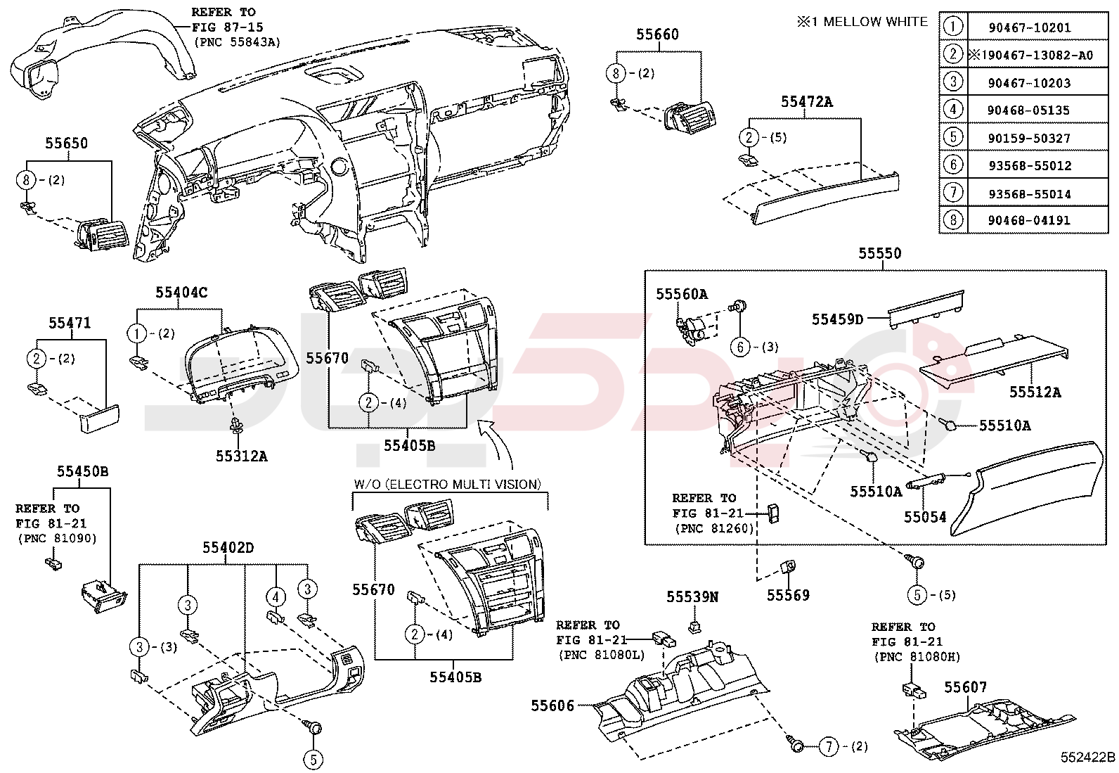 INSTRUMENT PANEL & GLOVE COMPARTMENT 2