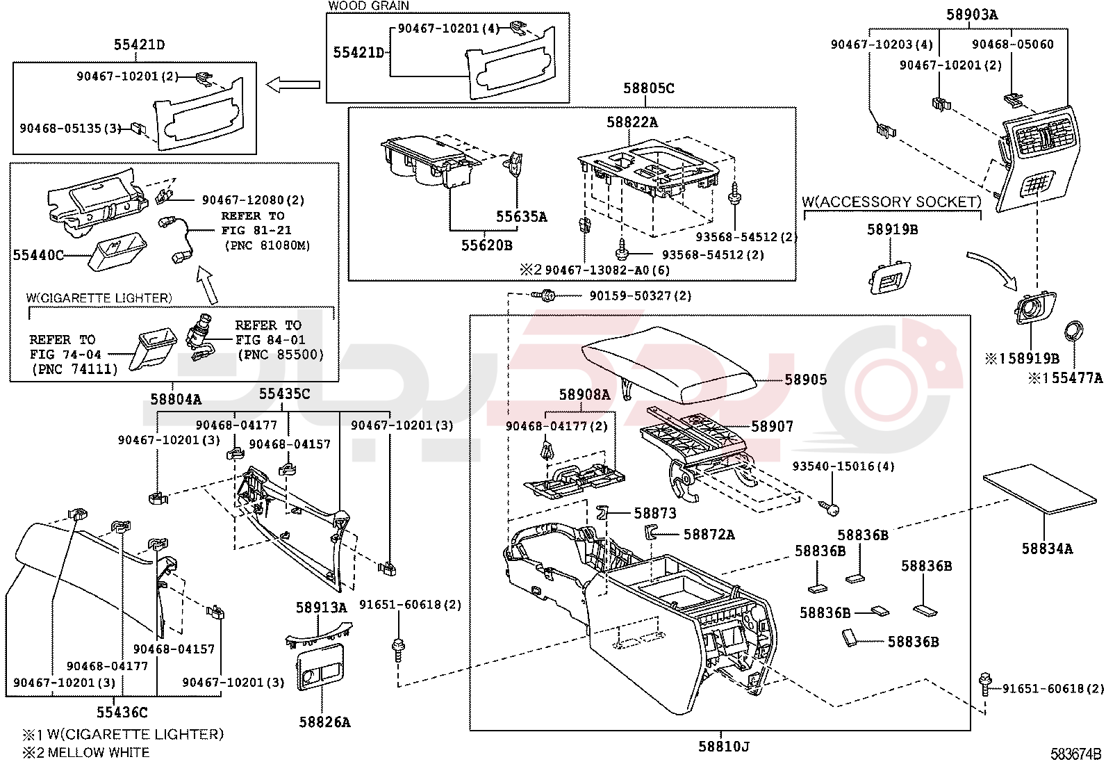 CONSOLE BOX & BRACKET 2